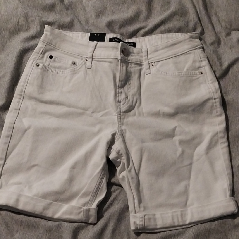🌺Calvin Klein Jeans White Jean Shorts Classic Style